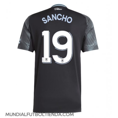 Camiseta Aston Villa Jadon Sancho #19 Segunda Equipación Replica 2025-26 mangas cortas